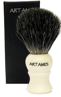 Mixed Badger Saving Brush with Faux Ivory Coloured Handle
