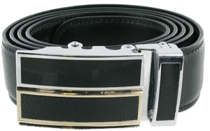 Black Leather Adjustable Belt