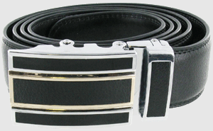 Black Leather Adjustable Belt