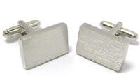 Cuff Links - Rectangular - Brushed