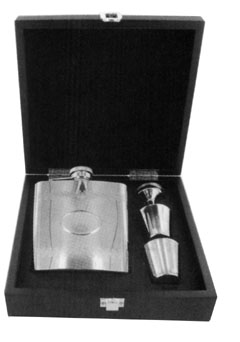 6oz Flask with funnel and cups