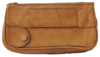 Zip Combination Tobacco Pouch Tan