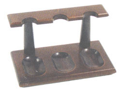 Wooden Pipe Rack for 3 pipes - Horizontal