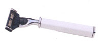 White Mach 3 Shaving Razor with Square Handle 