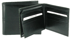 Black Leather Note Case with Extra Space