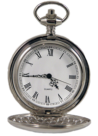 Full Hunter Pocket Watch Plain/Polished Silver