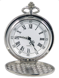 Full Hunter Pocket Watch Lined Silver