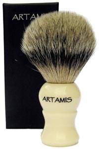 Best Badger Shaving Brush with faux Ivory Coloured ridge handle